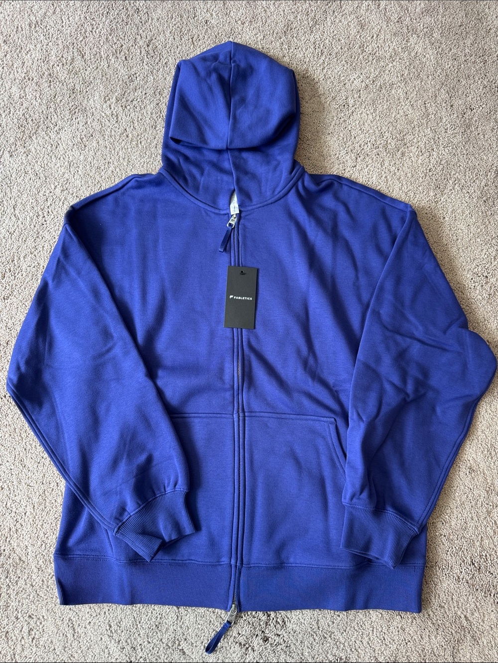 Fabletics women's Electric Blue Full-Zip Hoodie